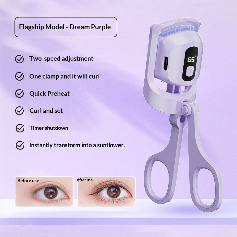 Electric Heated Eyelash Curler Portable Styling
