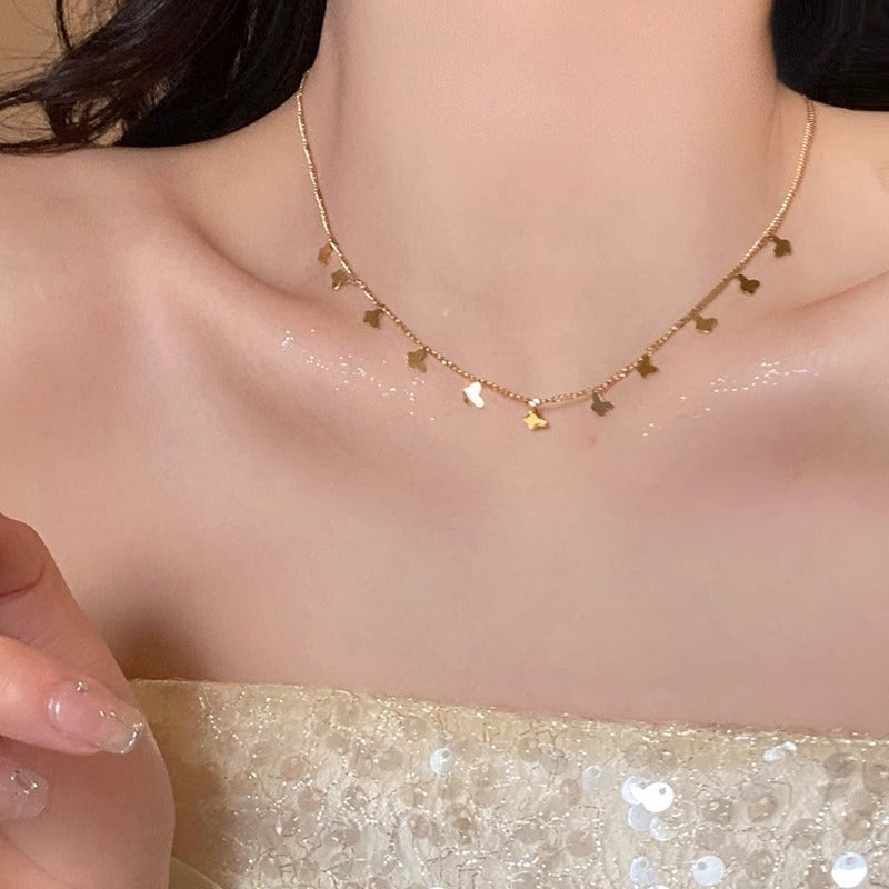 Multiple Small Butterfly Necklaces
