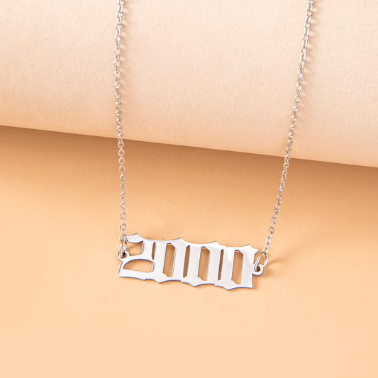 Year Number Necklaces For Women