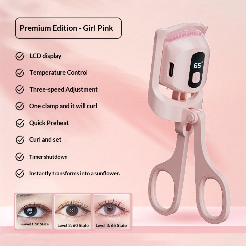 Electric Heated Eyelash Curler Portable Styling