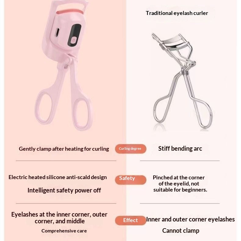 Electric Heated Eyelash Curler Portable Styling